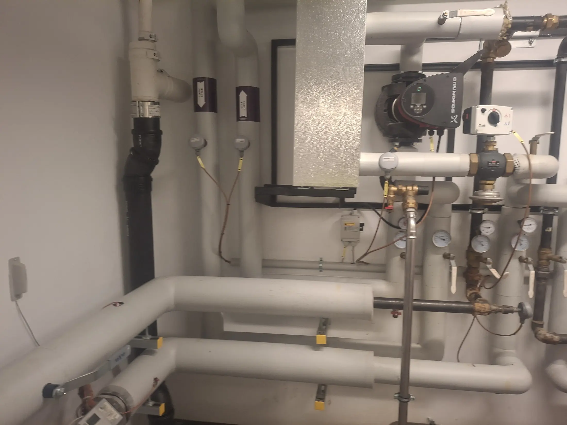 Plant-room pipework documented for technical dialogue