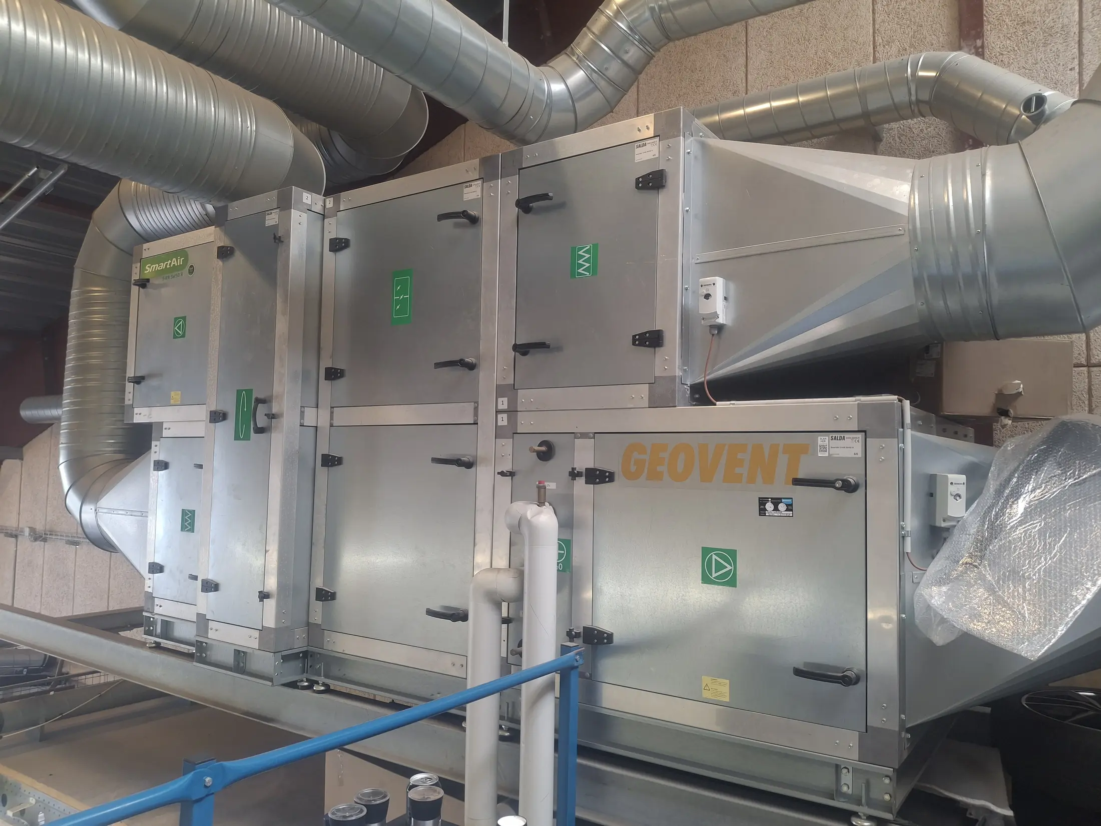 Ventilation plant recorded during a site review