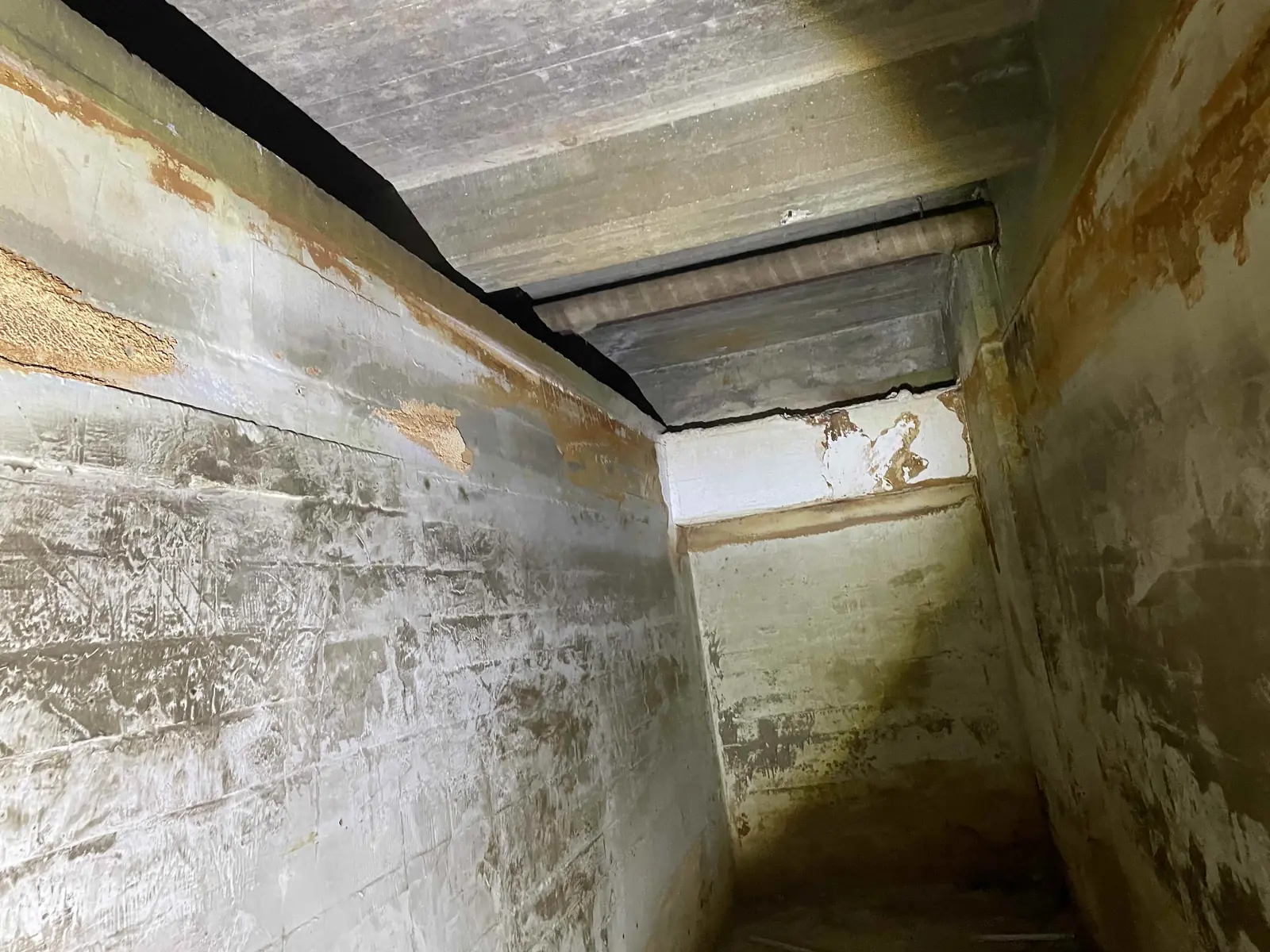 Lower-level construction and surface condition recorded for follow-up