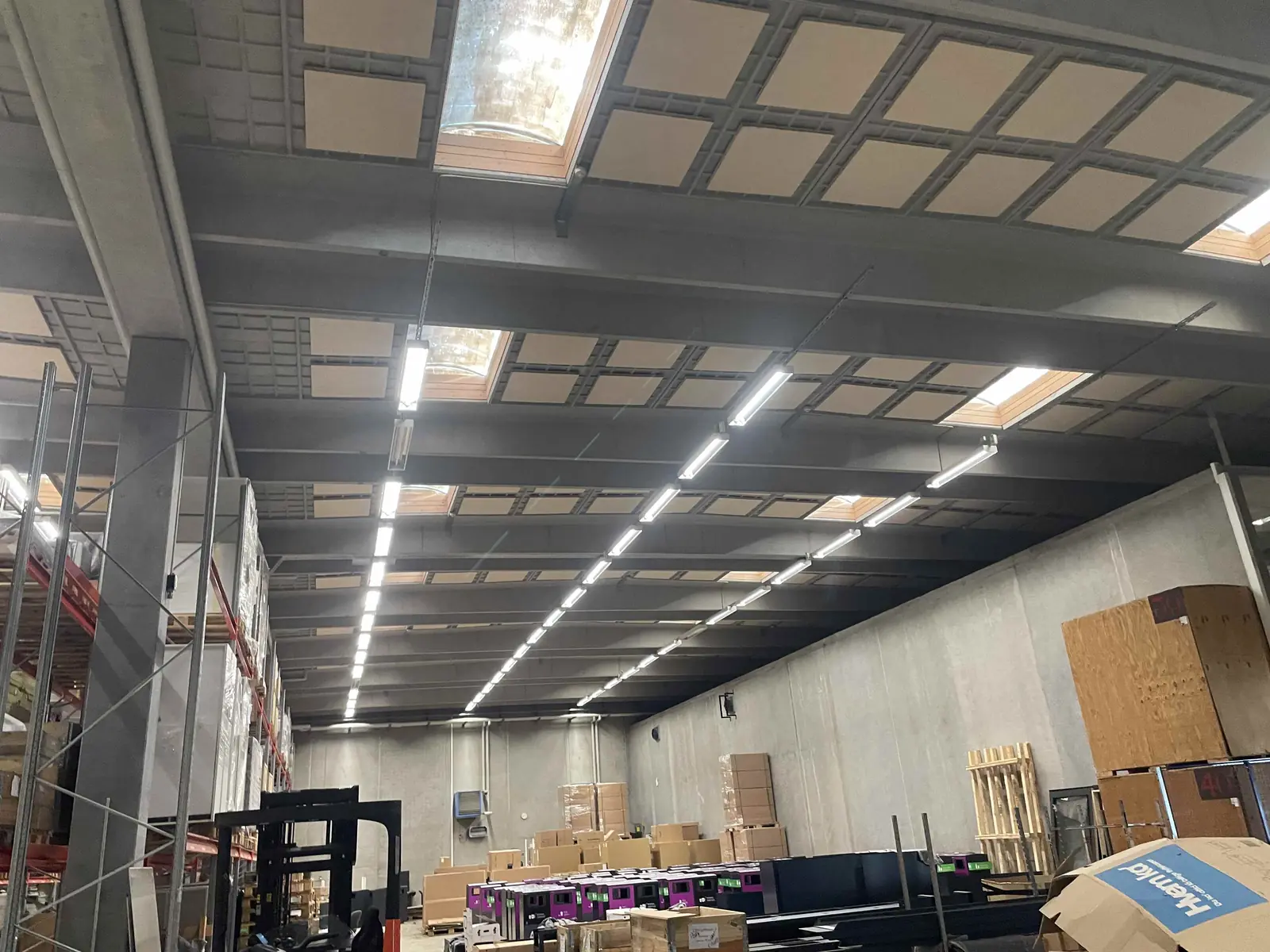 High-bay storage and internal building fabric