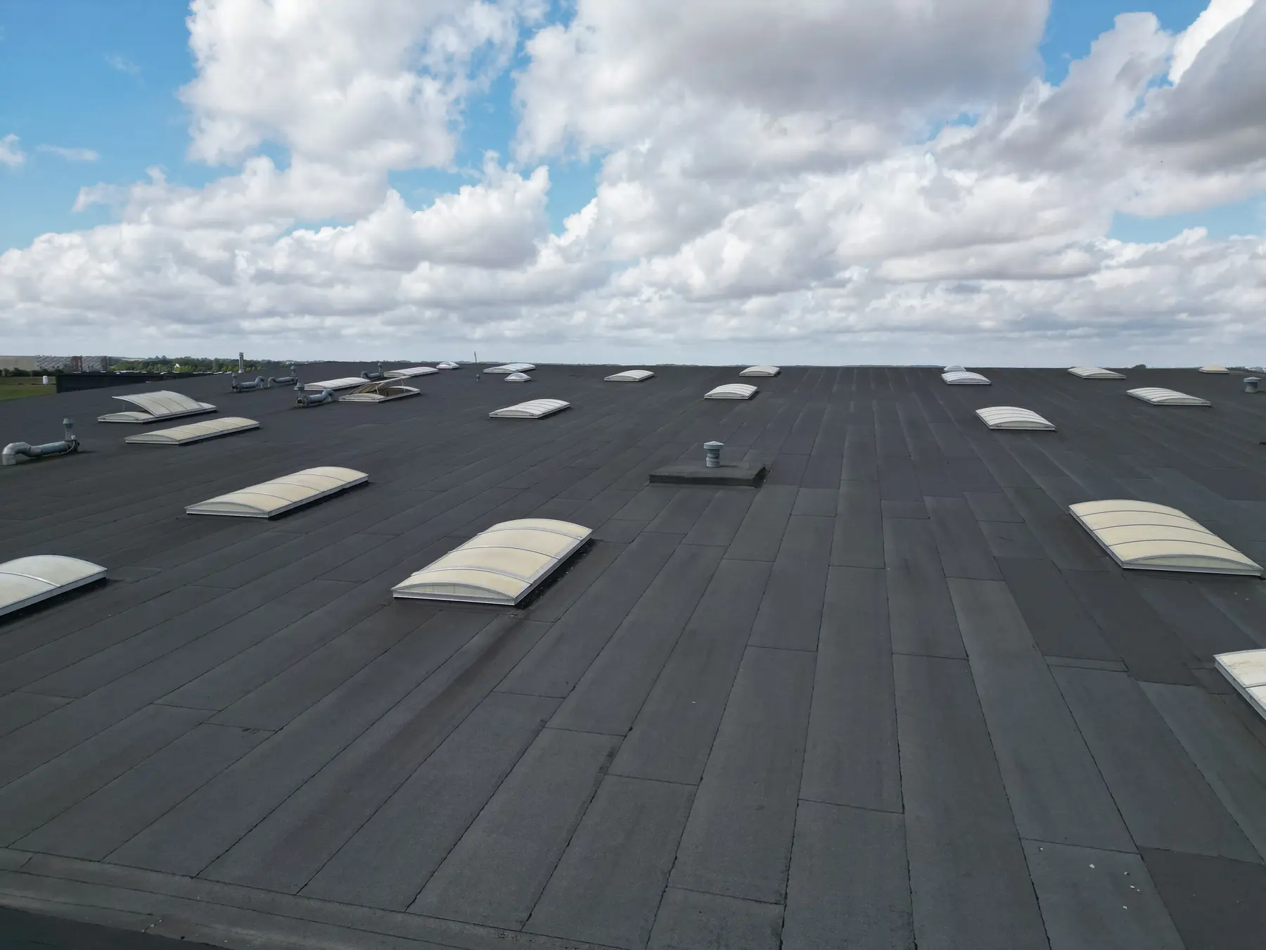 Drone observation of an inaccessible roof