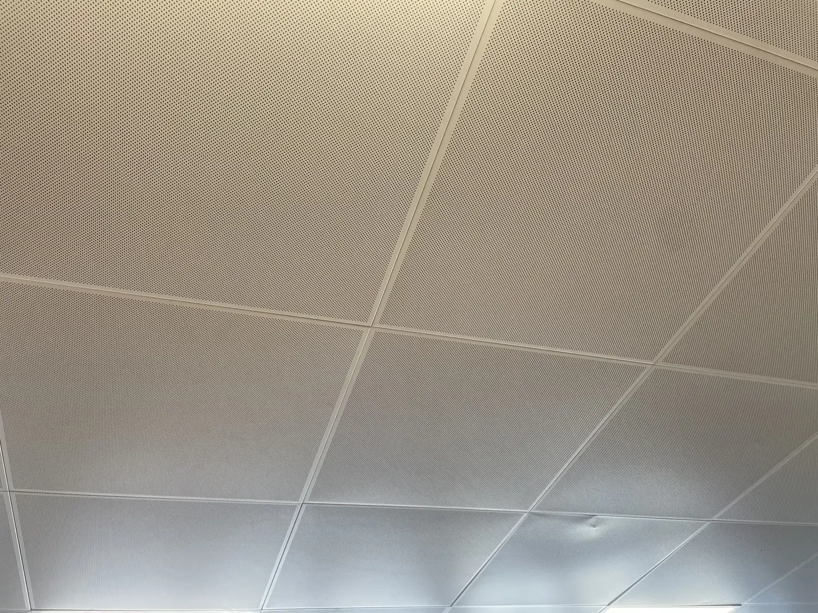 Suspended ceiling system reviewed during an inspection