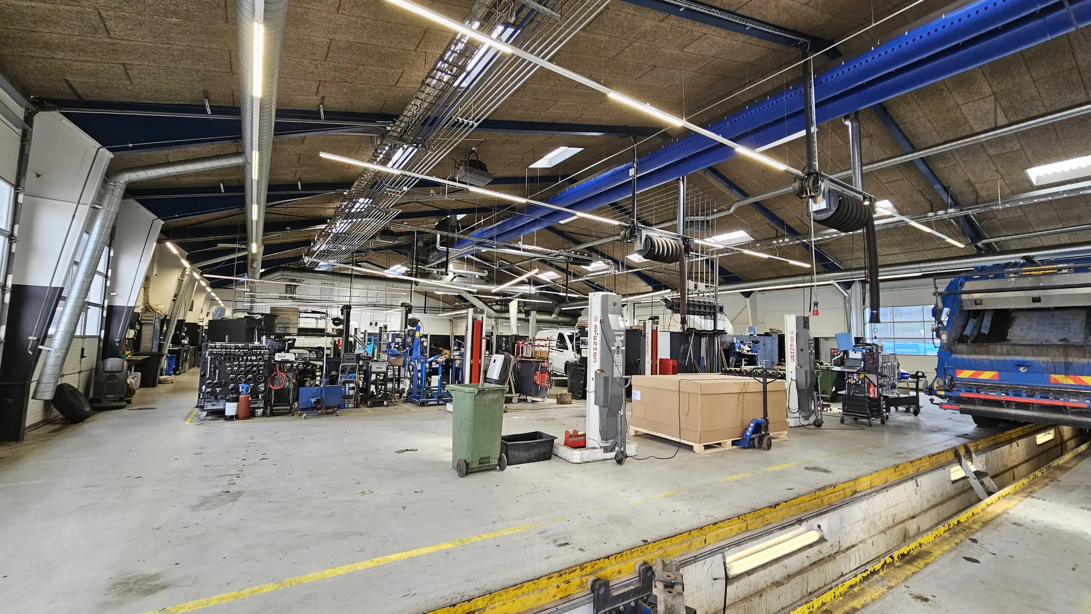 Industrial workshop and building services reviewed during due diligence